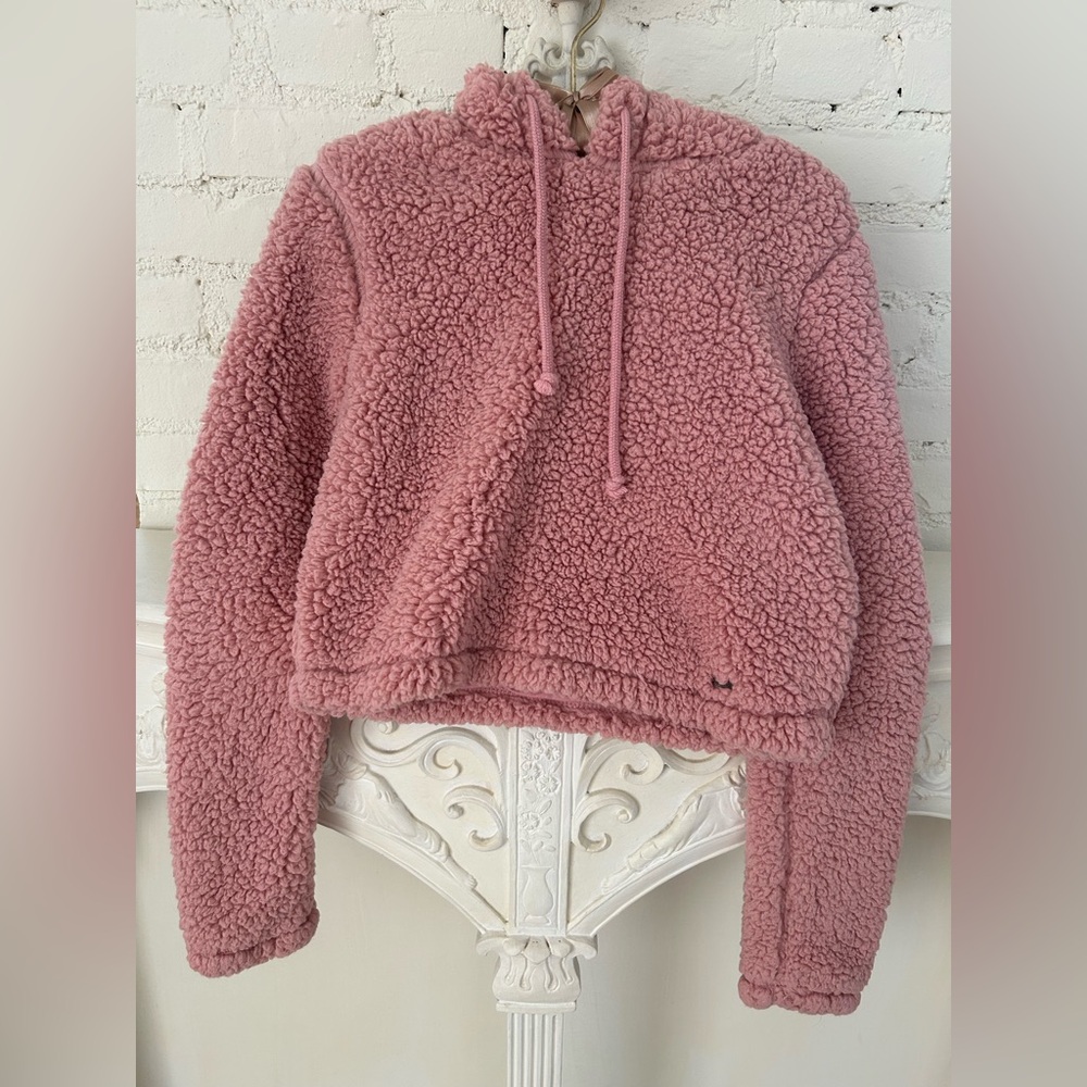 Hollister Pink Sherpa Fleece Hoodie